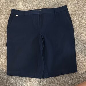 White House Black Market Dark Navy Bermuda Shorts